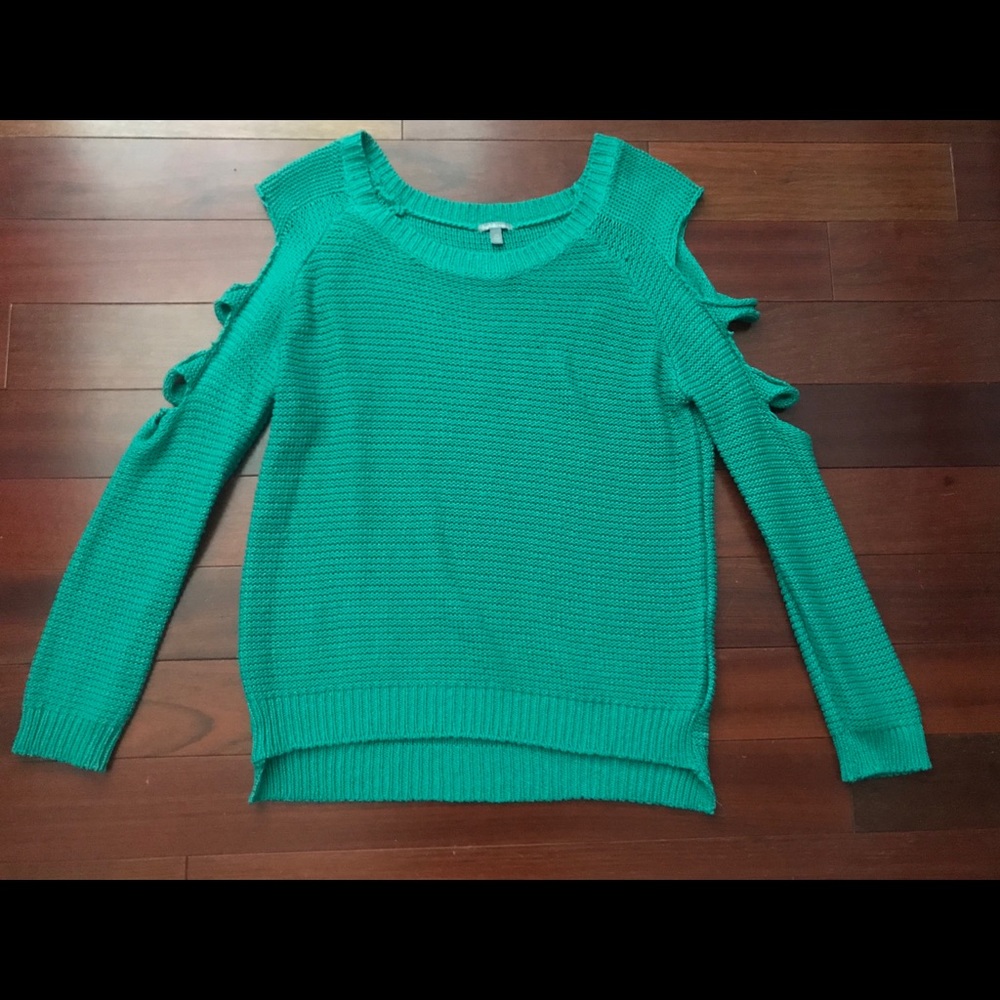 Charlotte Russe Open Shoulder Sweater